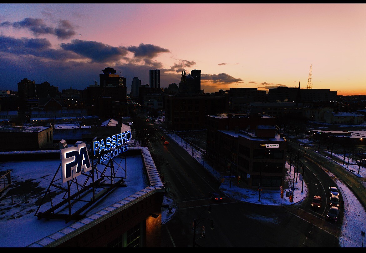 Passero Associates Engineering & Architecture Sign in Rochester NY