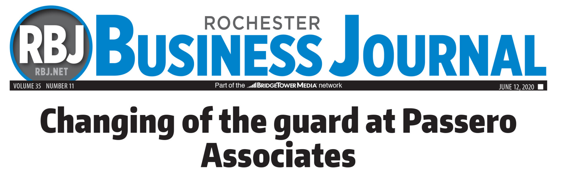 Rochester Business Journal - Changing of the guard at Passero Associates