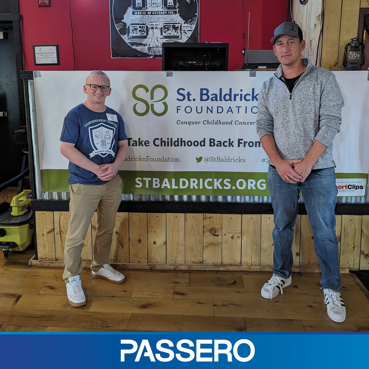 Justin Rabjohn and Jess Sudol at St. Baldrick's Event