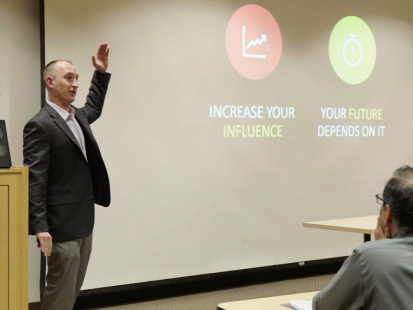 Passero Associates VP Jess Sudol, PE presenting at RIT College of Engineering Technology Dean’s Lecture Series.