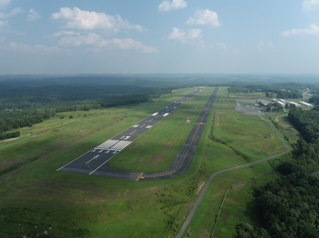 Runway and Taxiway at Sullivan County International Airport