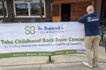 Justin Rabjohn at St. Baldrick's Event